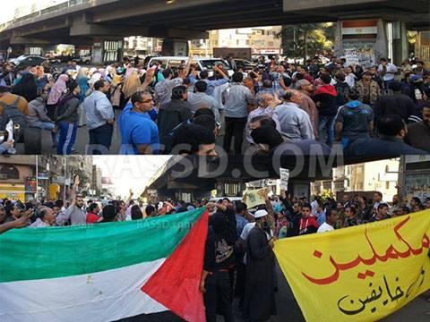 مسيرة حاشدة لمؤيدي الشرعية بالمهندسين