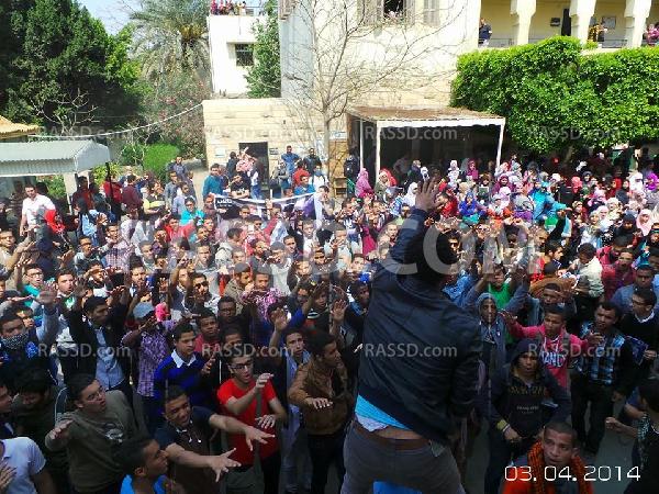 أمن الانقلاب يعتدي على طلاب جامعة عين شمس