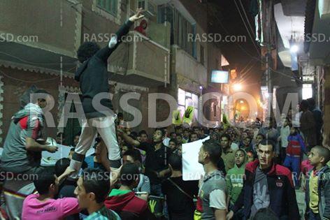 مسيرة حاشدة بالشوبك الغربي مناهضة للانقلاب