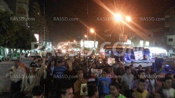 مسيرة ليلية مناهضة للانقلاب بشبرا الخيمة