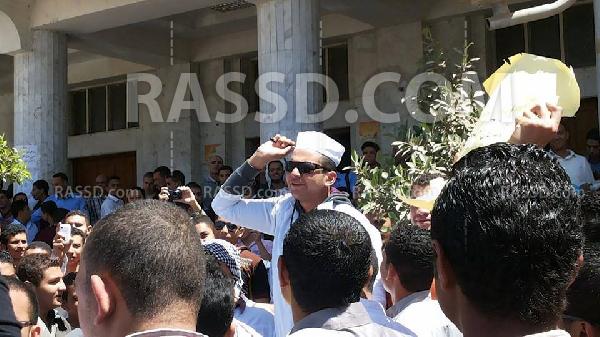 طلاب بني سويف يتظاهرون رفضا للانقلاب العسكري