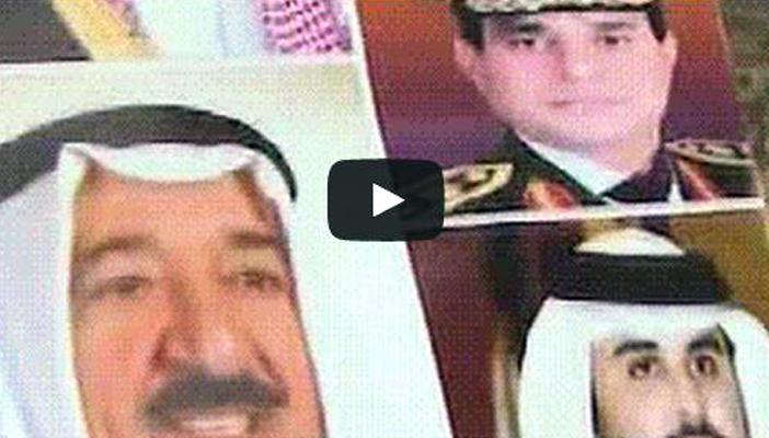بالفيديو.. يمنيون يرفعون صور السيسي وأمير قطر وملك السعودية