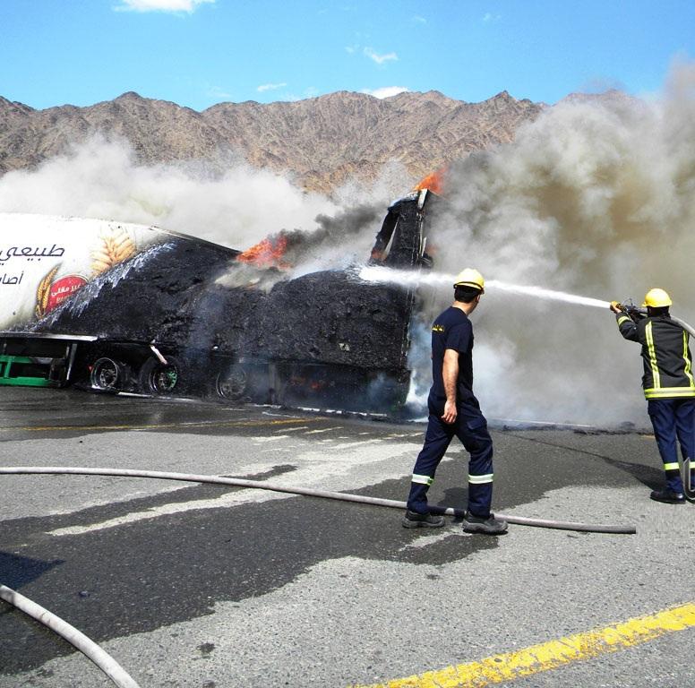 السيطرة على حريق بسيارة نقل مازوت بمسطرد