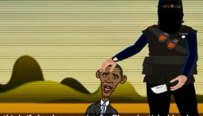 بالفيديو.. “داعش” يتخيل ذبح أوباما