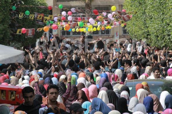 مظاهرة حاشدة لطلاب جامعة الإسكندرية رفضا للانقلاب