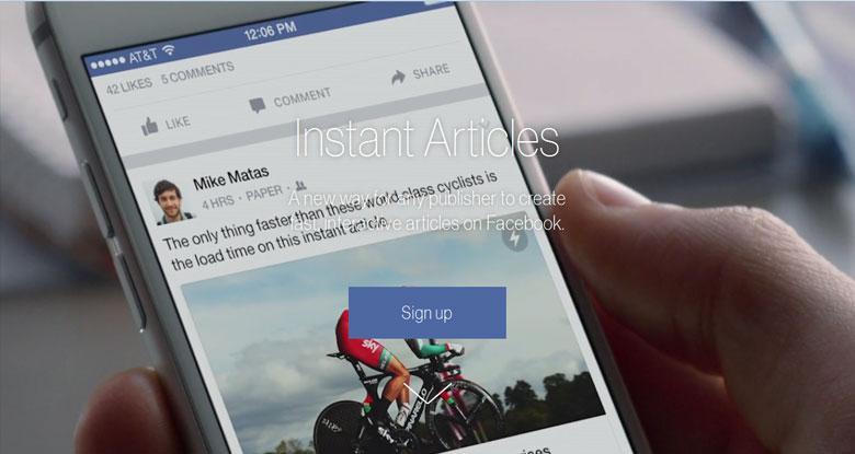 فيس بوك تتيح خدمة المقالات الفورية لجميع الناشرين
