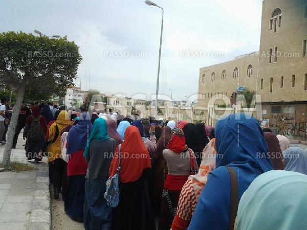 مسيرة لطلاب ضد الانقلاب بدمياط الجديدة