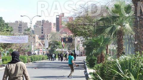 اقتحام أمن الانقلاب لجامعة أسيوط واعتقال 3 طلاب