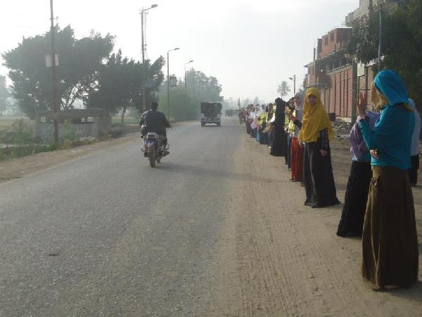 سلسلة لـ”دعم الشرعية” ببلبيس تنديدا بالانقلاب العسكري