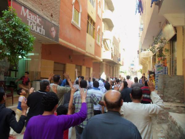 مسيرة بـ”عرب العيايدة” بالقليوبية رفضا بالانقلاب العسكرى