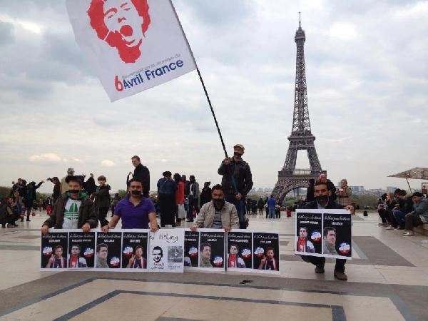 وقفة لـ 6 ابريل بفرنسا أمام برج “إيفل” للإفراج عن المعتقلين