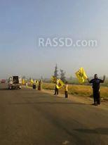 سلسلة بشرية بـ”أبو حمص” دعمًا لانتفاضة السجون