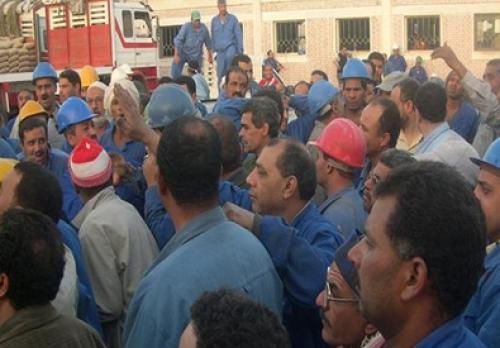 احتجاجات واسعة لعمال مصنع بسيناء بعد مقتل زملائهم