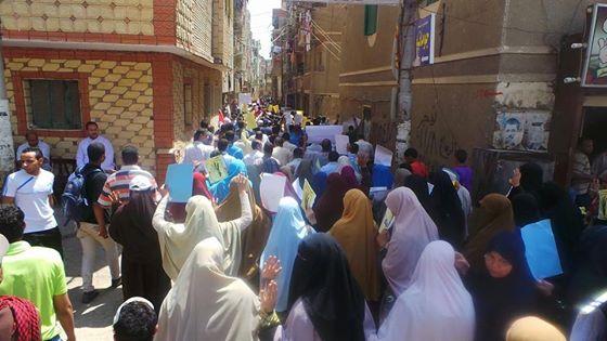 انطلاق مسيرتين بالفيوم تنديدا بخضوع قادة الانقلاب للغرب