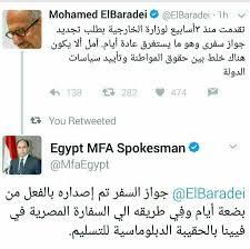 “مُباركٌ” للبرادعي جواز السفر.. وماذا عن باقي المصريين؟