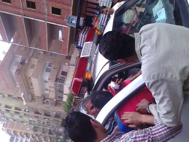 اعتداء أمين شرطة على سائق سيارة أمام جامعة طنطا