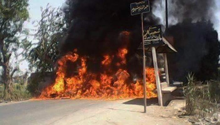 طلاب معهد سالم بالشرقية يقطعون الطريق احتجاجًا على اعتقال زميلهم