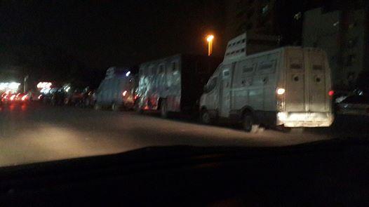 مدرعات الداخلية تختبئ خلف مول بالمعادي  لمهاجمة الثوار