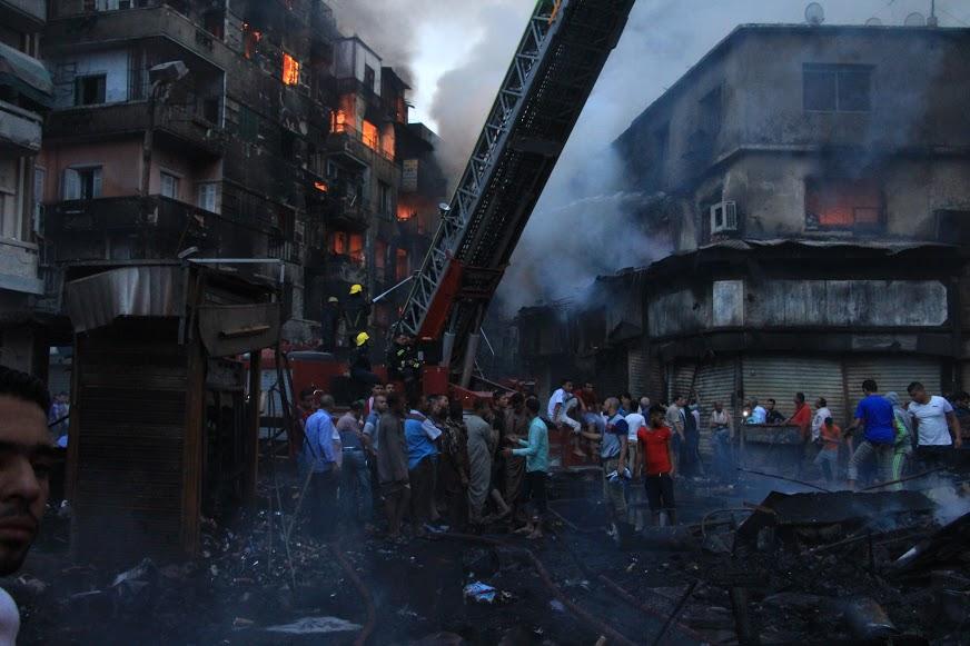 ارتفاع عدد مصابي حريق الرويعي لـ74 شخصًا