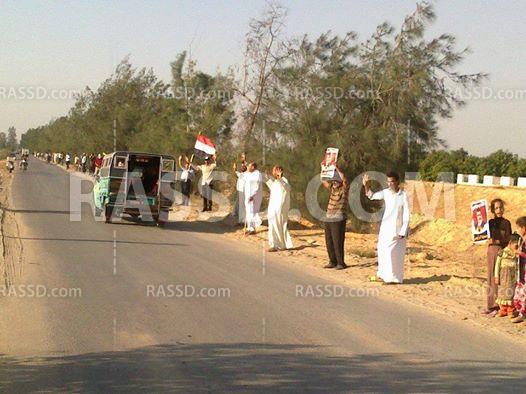 سلسلة بشرية بـ”البستان” البحيرة رفضًا لحكم العسكر