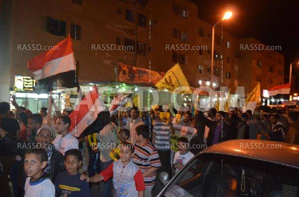 برج العرب تواصل التظاهر ضد الانقلاب