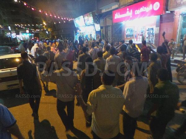 مسيرة ليلية رفضا للانقلاب بالفيوم