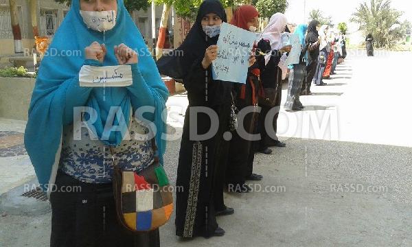 سلسلة طلابية لطالبات الأزهر بتفهنا الأشراف تنديدًا بحكم العسكر