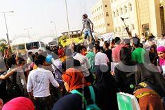 طلاب الجامعات الخاصة ينظمون تظاهرة ضد الانقلاب بالشروق