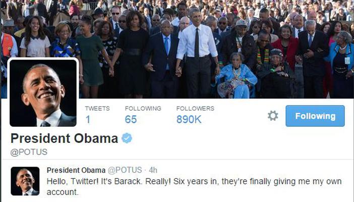 في أول تغريدة له.. أوباما: مرحبا تويتر أنا باراك