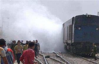 الحماية المدنية تسيطر على حريق  قطار العياط