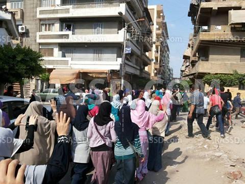 مسيرة حاشدة بالمنصورة ضد حبس “الفتيات”