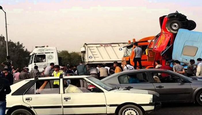 مصرع شخصين وإصابة 7 آخرين في حادث تصادم بسوهاج