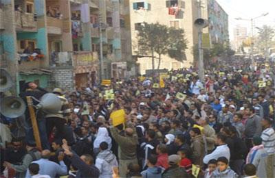 مسيرة بالمنيا تدعو لمقاطعة انتخابات العسكر