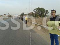 سلسلة بشرية لـ”شباب ضد الانقلاب” بدمياط