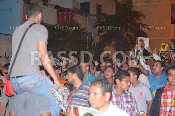 مسيرة ليلية حاشدة رافضة للانقلاب ببرج العرب