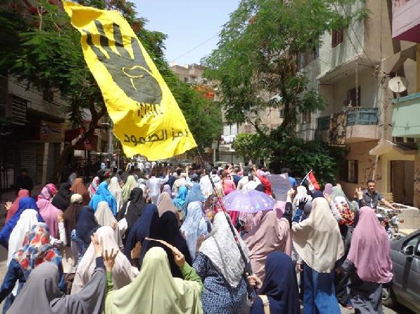 تظاهرات حاشدة في بني سويف تضامنا مع معتقلي سجون العسكر