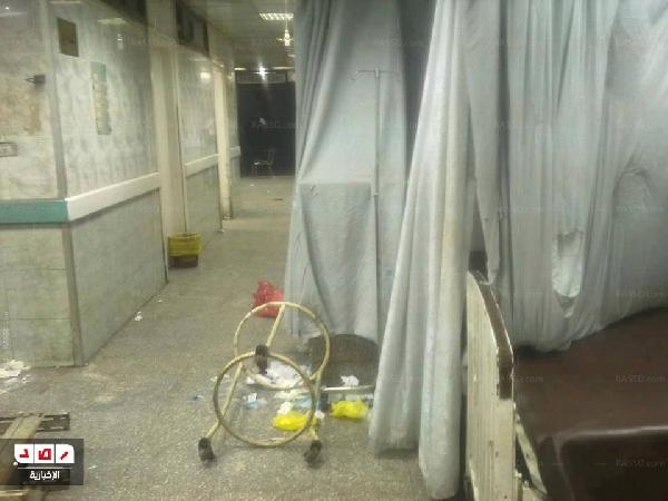 اعتداء على مستشفى سيد جلال وتكسير حجرة الاستقبال