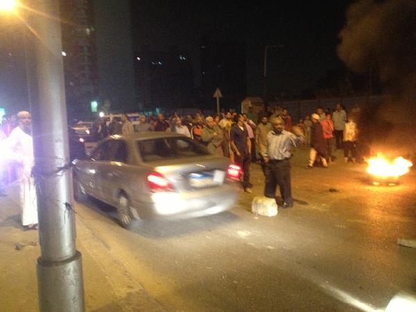 حادث سير على طريق الكورنيش بسبب الاشتباكات