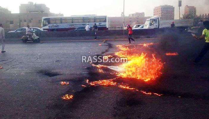 بالصور.. مجهولون يقطعون دائري الهرم