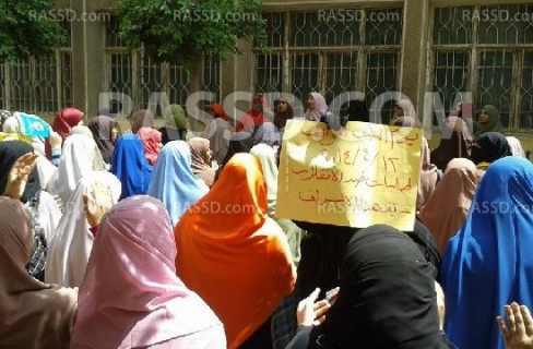 مسيرة لطالبات الأزهر بتفهنا الأشراف