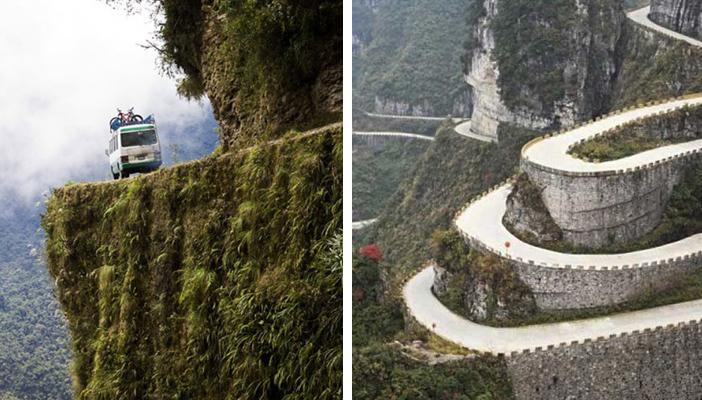 بالفيديو.. أخطر 10 طرق في العالم