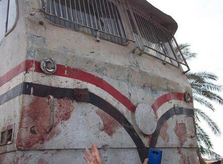 خروج عربات قطار للبضائع عن مساره بالجيزة