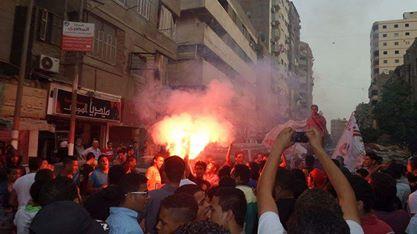 بالصور.. الأمن يطلق الرصاص الحي على مسيرة معارضة بالمطرية