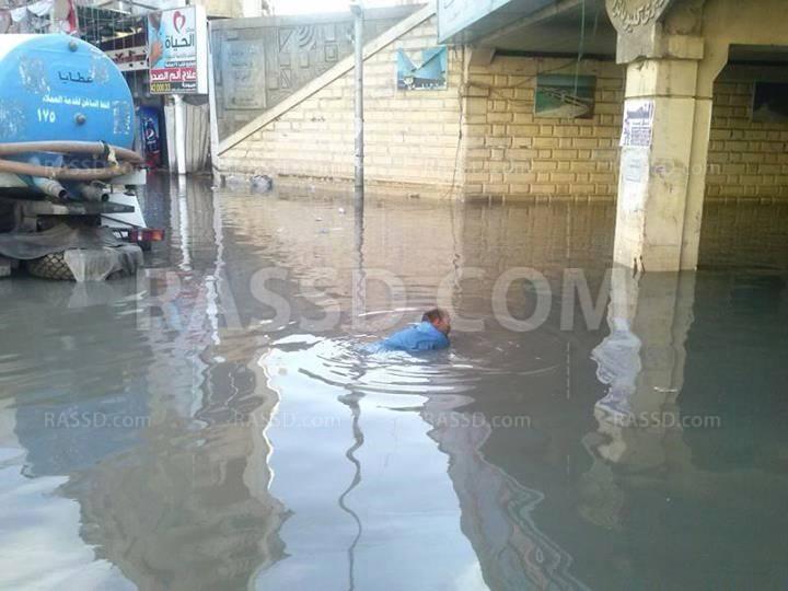 نفق كليوباترا بالإسكندرية‬ يتحول إلى بحيرة مياه صرف صحي