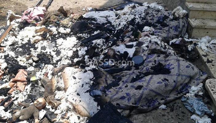 بلطجية يشعلون النيران بمنزل معارض لحكم العسكر بدمياط