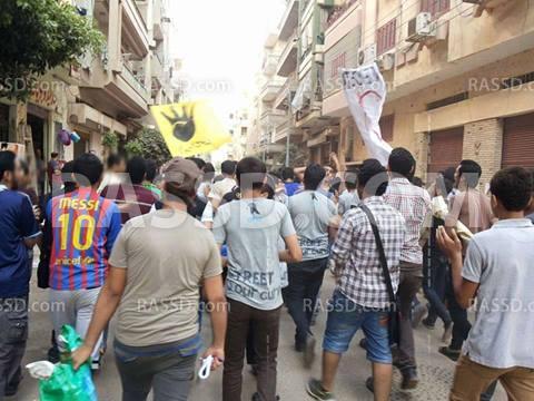 مسيرتان لألتراس نهضاوى وحركة عفاريت ضد الانقلاب بالمنصورة