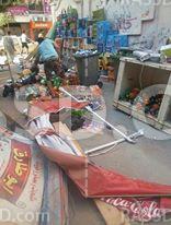 حملة لأمن الانقلاب لإزالة محال غير مرخصة بحلوان