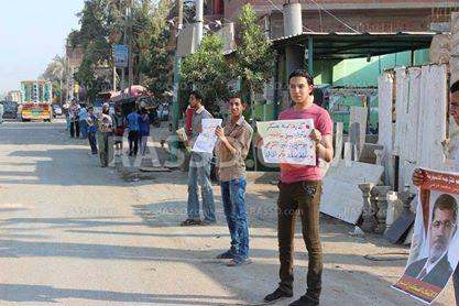 مسيرة بالصف بالجيزة رفضا لتنصيب قائد الانقلاب