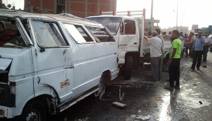 إصابة 14 شخصا في حادث تصادم ببورسعيد