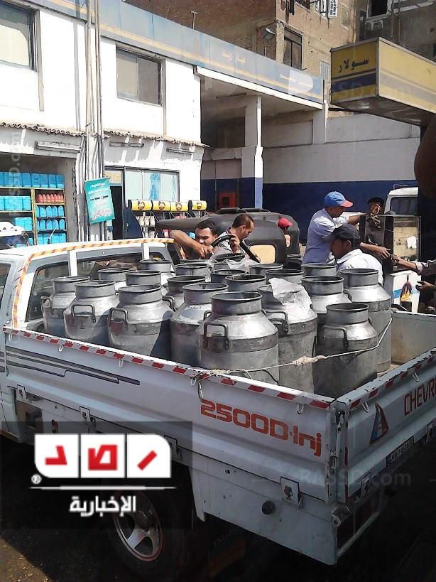 تهريب السولار داخل “فناطيس اللبن” بمسطرد